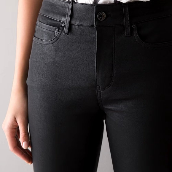 WHBM Genuine Leather Slim Ankle Pants Size 14 Regular New with Tags NWT - Picture 3 of 4